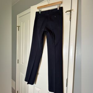 Theory Navy Cotton Bootleg Trouser